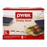 Pyrex Glass Storage 6pcs - 6004023 Pie's Variety Store