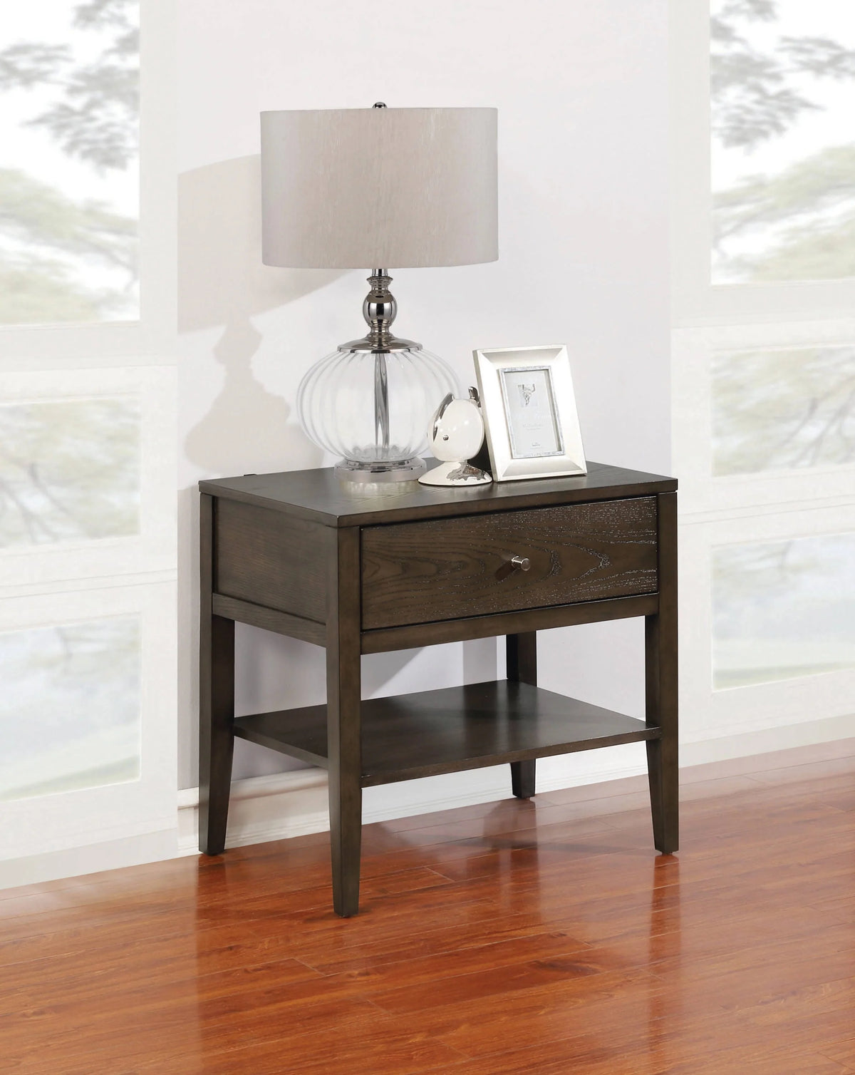 Lompoc 1-Drawer Nightstand Ash Brown - 204562 Pie's Variety Store