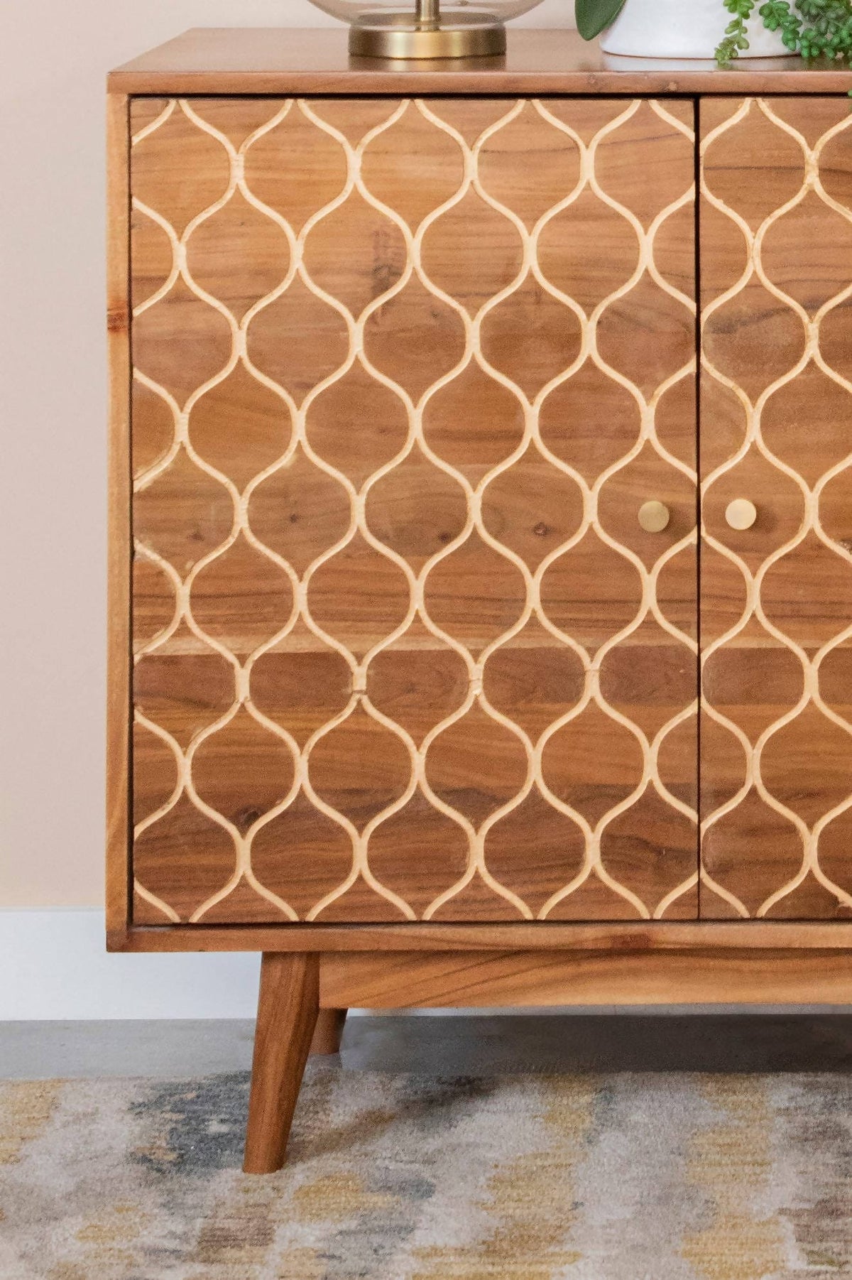Rectangular 3-Door Accent Cabinet Natural - 953435 Pie's Variety Store