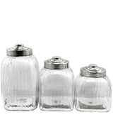 Gibson Cottage Chic 3 Pc Canister Set with Stainless Steel Lid - 08508131360 Pie's Variety Store