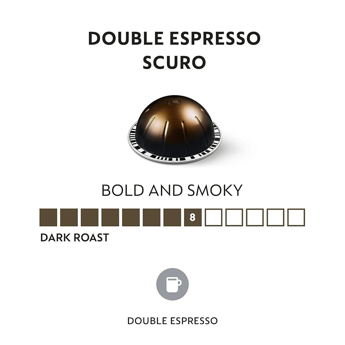  Dark Roast Espresso Pods (30 Count) are a highly roasted blend made from Central American Robusta and Arabicas. Its very dark smoky character is enriched by notes reminiscent of cocoa and vanilla - NES-240 Elegant AccScents