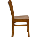 HERCULES Series Ladder Back Cherry Wood Restaurant Chair [XU-DGW0005LAD-CHY-GG] Pie's Variety Store