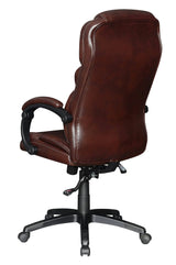 Upholstered Curved Arm Office Chair Brown And Black - 802258 Pie's Variety Store