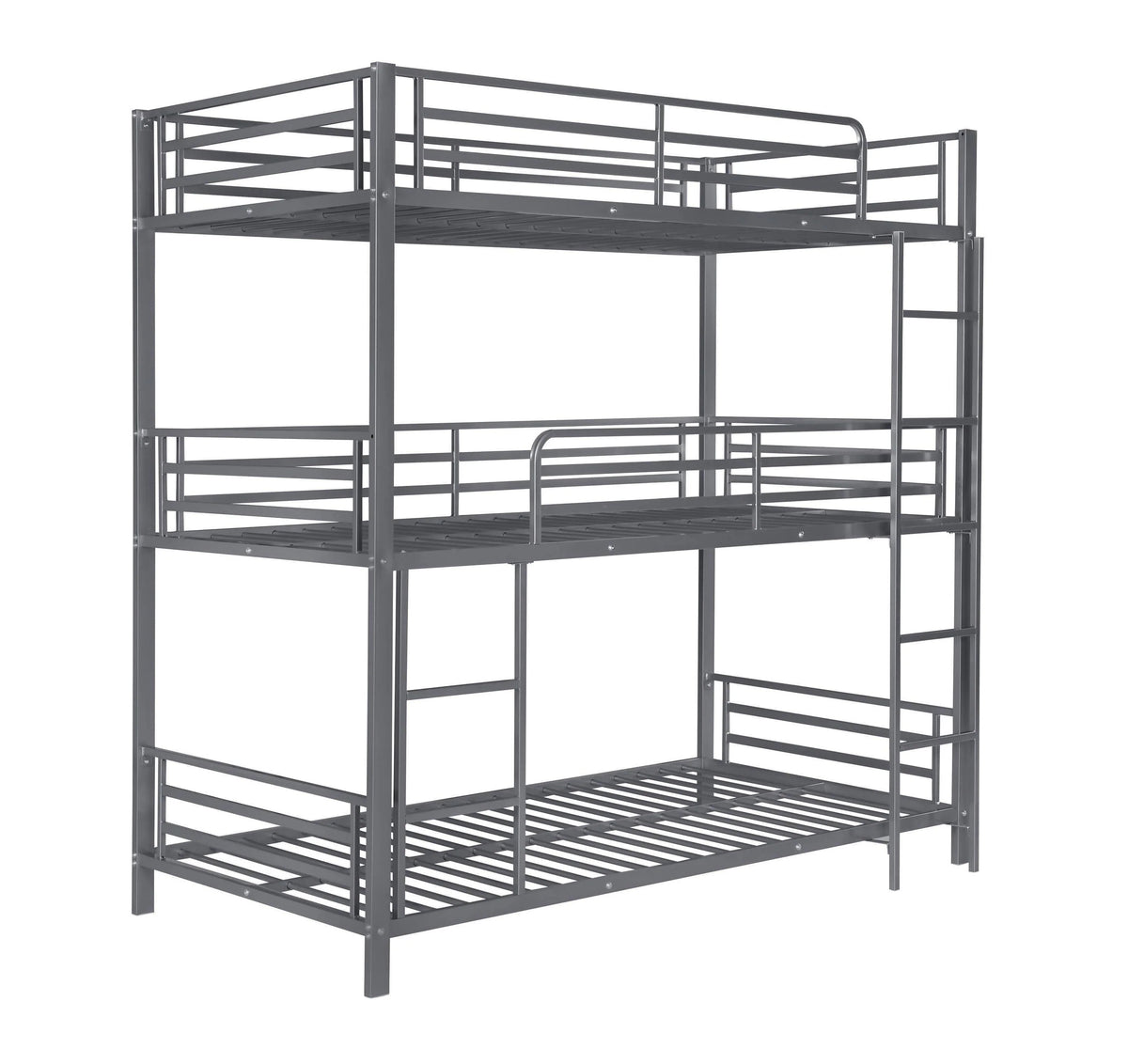 Maynard Metal Triple Twin Bunk Bed Gunmetal - 422670 A-Z Store Nadia