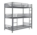 Maynard Metal Triple Twin Bunk Bed Gunmetal - 422670 A-Z Store Nadia