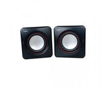 USB speakers with volume control PMPO 300W in white/black color-AGI-3075WH Hannah Frederick