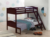 Littleton Twin/Full Bunk Bed With Ladder Espresso - 405054BRN A-Z Store Nadia
