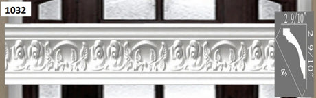 MOULDING Pattern Crown Moulding Polyurethane- 8FT LENGTH MARMEGA