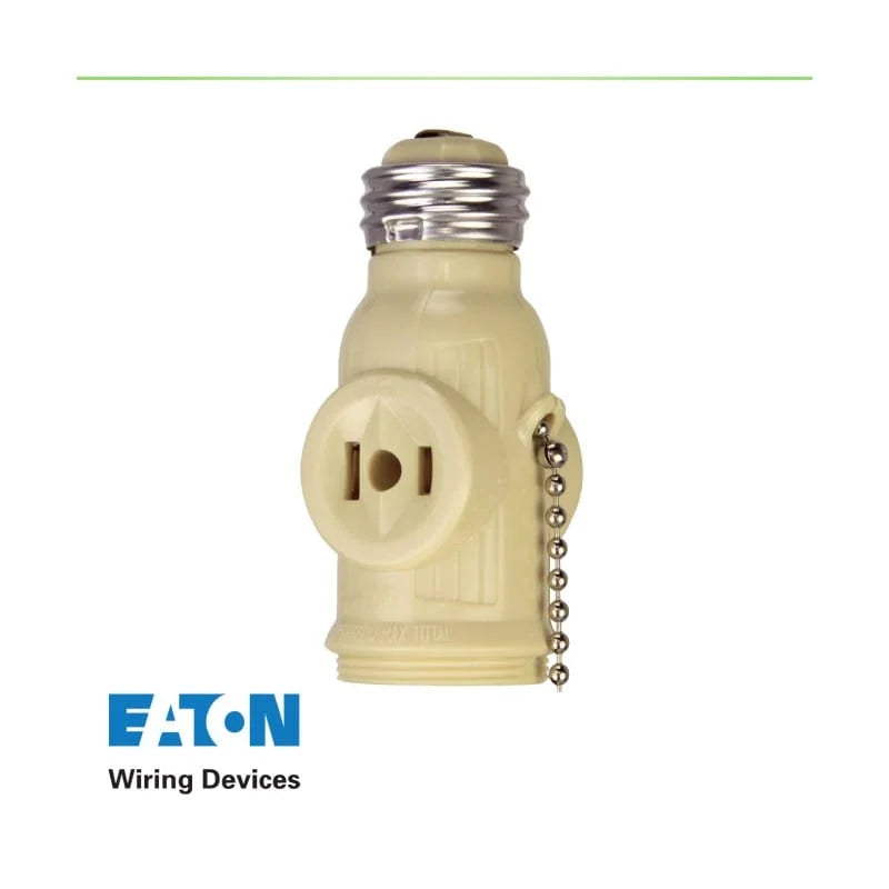 Copper Pull String Socket:  One socket to one socket with two 250W NEMA 1-15R outlets