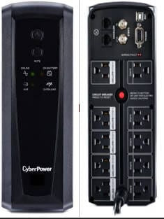 CyberPower UPS System 1500VA 6 AC Outlets per Surge 2 USB Ports per Surge 1-Wall Mount Surge w/ swivel outlets 1-4-ft. Corded Surge w/ right angle plug Model: CP1500AVRL - 387184 dayana sifontes
