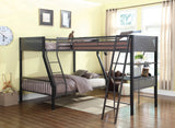 Meyers Twin Over Full Metal Bunk Bed Black And Gunmetal - 460391 A-Z Store Nadia