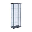 5-Shelf Glass Curio Cabinet Black And Clear - 950170 Pie's Variety Store