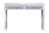 Rectangular 2-Drawer Console Table Silver - 959524 Pie's Variety Store