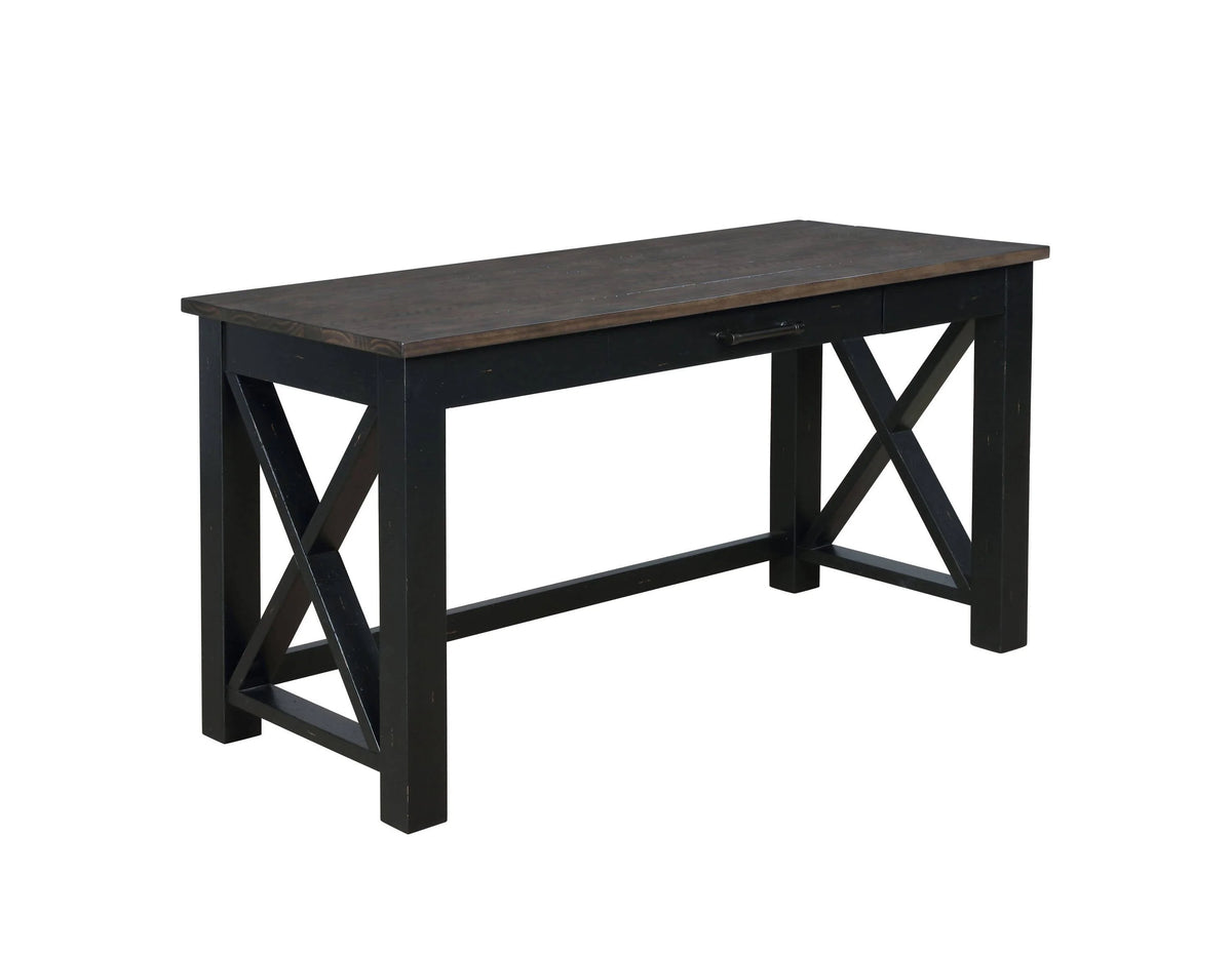 Deerfield Writing Desk Rustic Latte And Vintage Black - 881271 Pie's Variety Store