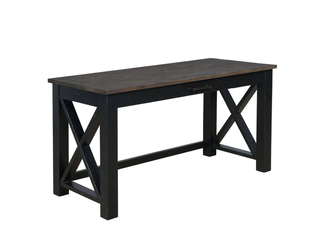 Deerfield Writing Desk Rustic Latte And Vintage Black - 881271 Pie's Variety Store