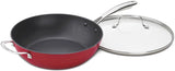 Cuisinart CastLite 4.5-Quart Non-Stick Cast Iron Chef's Pan with Helper and Cover (Red) - CU-CIL345-30R Elegant AccScents