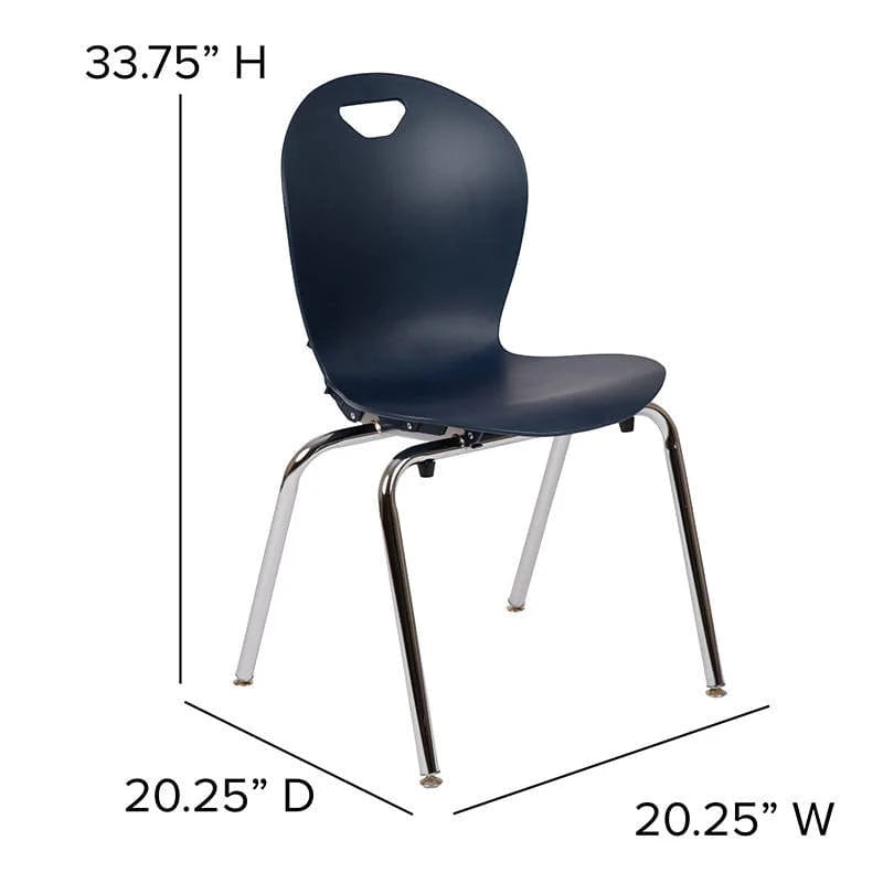 Advantage Titan Black Student Stack School Chair - 18-inch [ADV-TITAN-18BLK] Pie's Variety Store