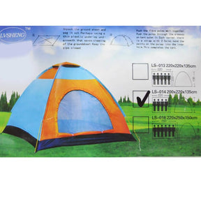 Bulk Buy - 12 Pcs Per Case - CAMPING TENT 4 PERSON 2x2.2x1.35M Mega Bulk Buys
