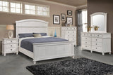 Carolina Eastern King Panel Bed Antique White - 222871KE Pie's Variety Store