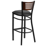  Black Vinyl Seat [XU-DG-6H1B-WAL-BAR-BLKV-GG] Pie's Variety Store