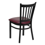 HERCULES Series Black Vertical Back Metal Restaurant Chair - Black Vinyl Seat [XU-DG-6Q2B-VRT-BLKV-GG] Pie's Variety Store