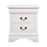 Louis Philippe Queen Sleigh Panel Bed White 4PC Set - SET4PC204691Q Pie's Variety Store