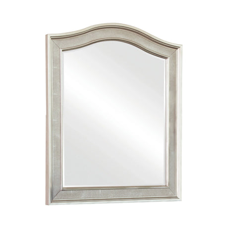 Arched Top Vanity Mirror Metallic Platinum Use it to complete a dresser or vanity table