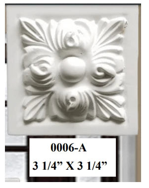 POLYURETHANE MOULDINGS - ROSETTE a decorative addition with any window or doorway molding and casing ebuystt