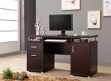 Tracy 2-Drawer Computer Desk Cappuccino - 800107 Pie's Variety Store