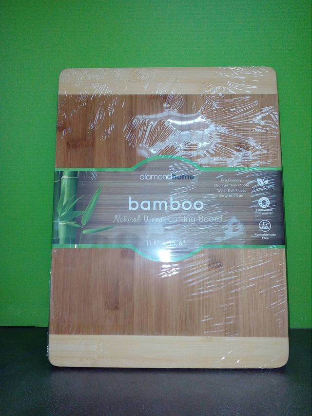Diamond Home Bamboo Natural Wood Cutting Board 11.8'' X 15.6'' - DH-10215 Elegant AccScents