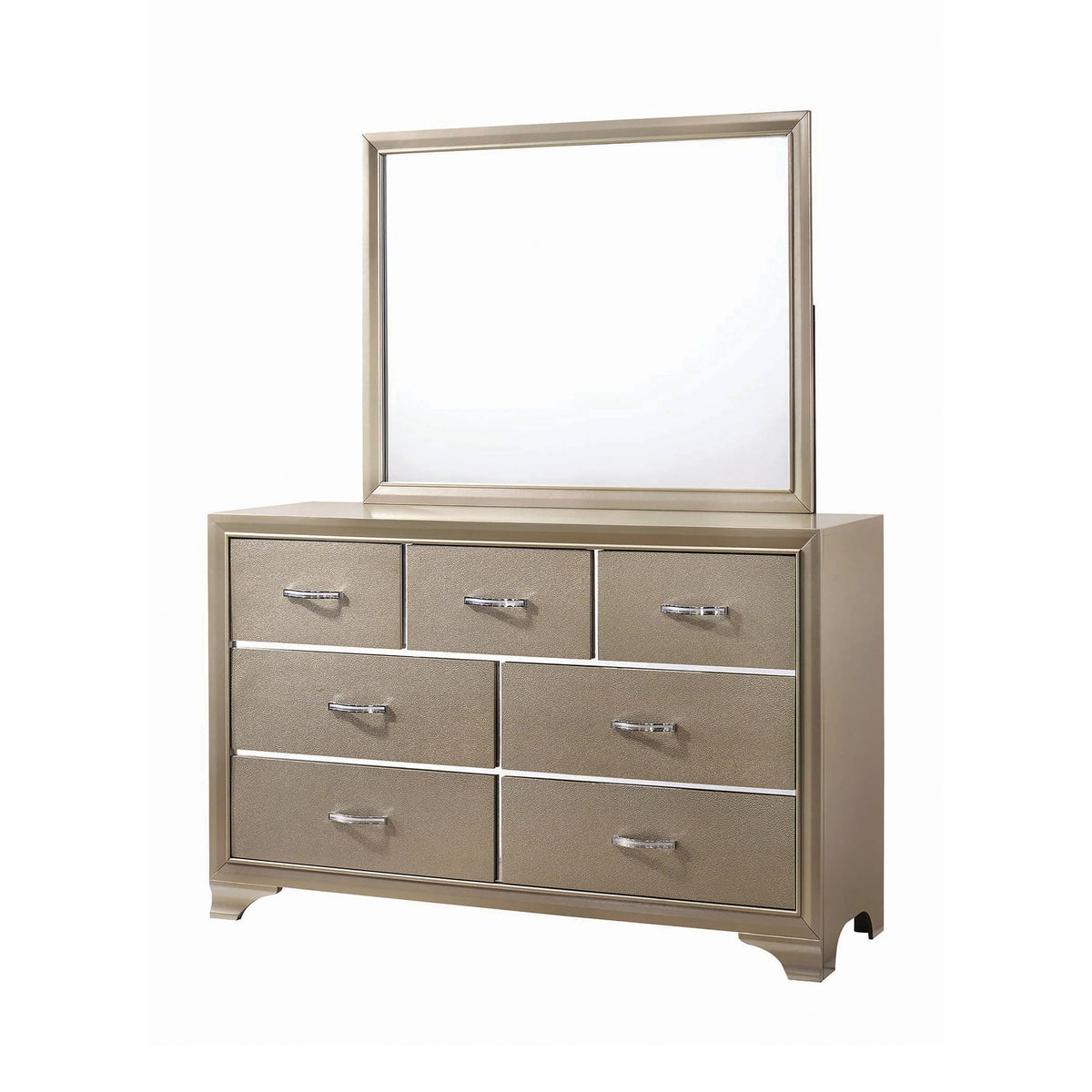 Beaumont Rectangular Mirror Champagne - 205294 Pie's Variety Store