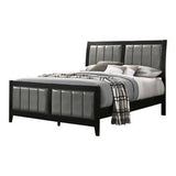 Carlton Full Upholstered Panel Bed Black And Grey - 215861F Pie's Variety Store