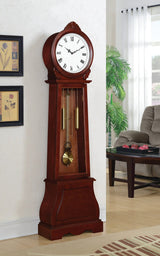 Grandfather Clock With Chime Brown Red this grandfather clock adds a whimsical
