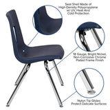Advantage Black Student Stack School Chair - 16-inch [ADV-SSC-16BLK] Pie's Variety Store