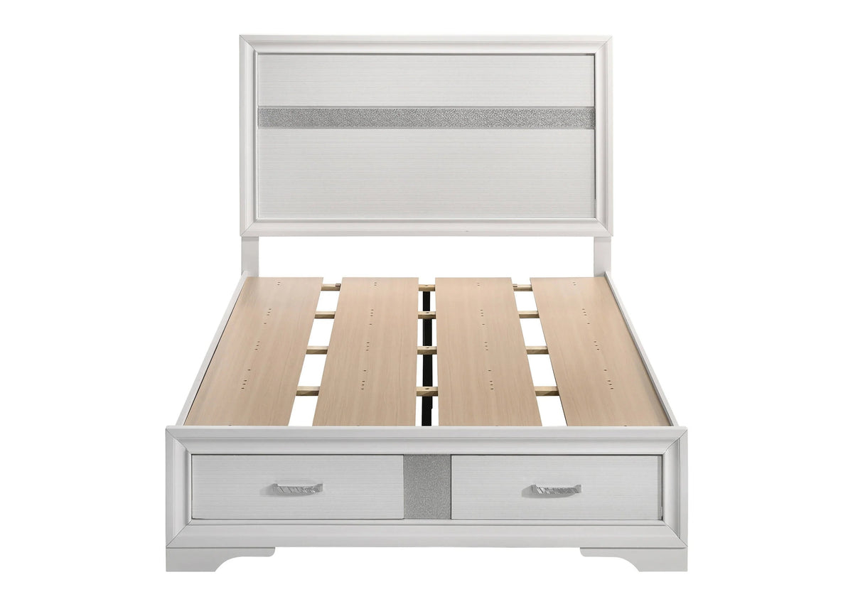 Miranda Full Storage Bed White - 205111F Pie's Variety Store