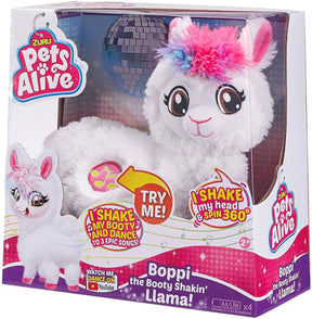 Pets Alive Boppi The Booty Shakin Llama Battery Powered Dancing Robotic Toy Look who's dancing in the spotlight. Pets Alive Bopper the booty shaken' Llama dances like nobody else -951511 Hannah Frederick