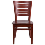 Darby Series Slat Back Mahogany Wood Restaurant Chair [XU-DG-W0108-MAH-MAH-GG] Pie's Variety Store