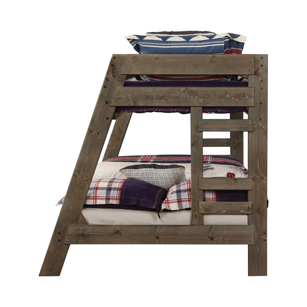 Wrangle Hill Twin Over Full Bunk Bed Gun Smoke - 400830 A-Z Store Nadia