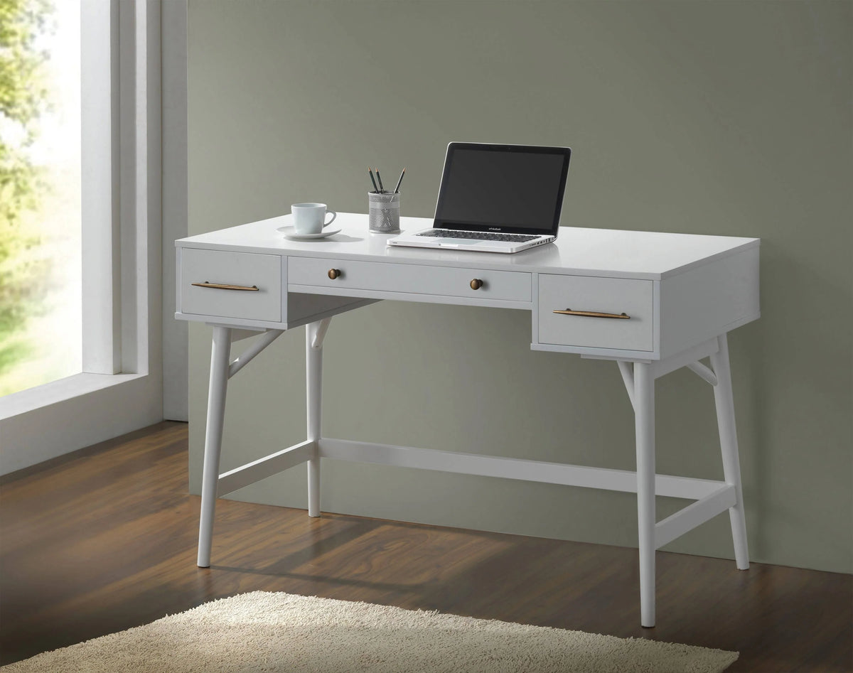 3-Drawer Writing Desk Walnut - 800744 coastmega
