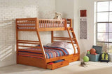 Ashton Twin Over Full 2-Drawer Bunk Bed Honey - 460183 A-Z Store Nadia