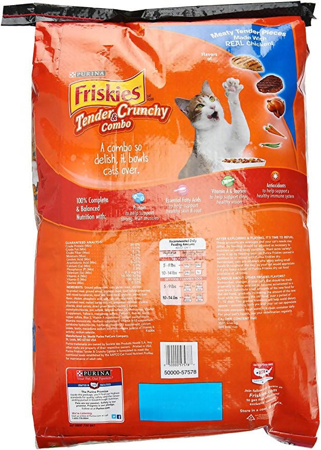 Purina Friskies Tender & Crunchy Combo Adult Dry Cat Food 16lb - 05000057578 Pie's Variety Store