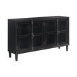 Mapleton 4-Door Accent Cabinet Black - 950780 Pie's Variety Store