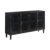 Mapleton 4-Door Accent Cabinet Black - 950780 Pie's Variety Store
