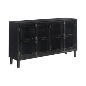 Mapleton 4-Door Accent Cabinet Black - 950780 Pie's Variety Store
