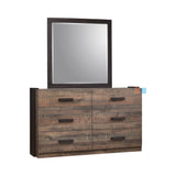 Weston 6-Drawer Dresser Weathered Oak And Rustic Coffee - 206313 Pie's Variety Store