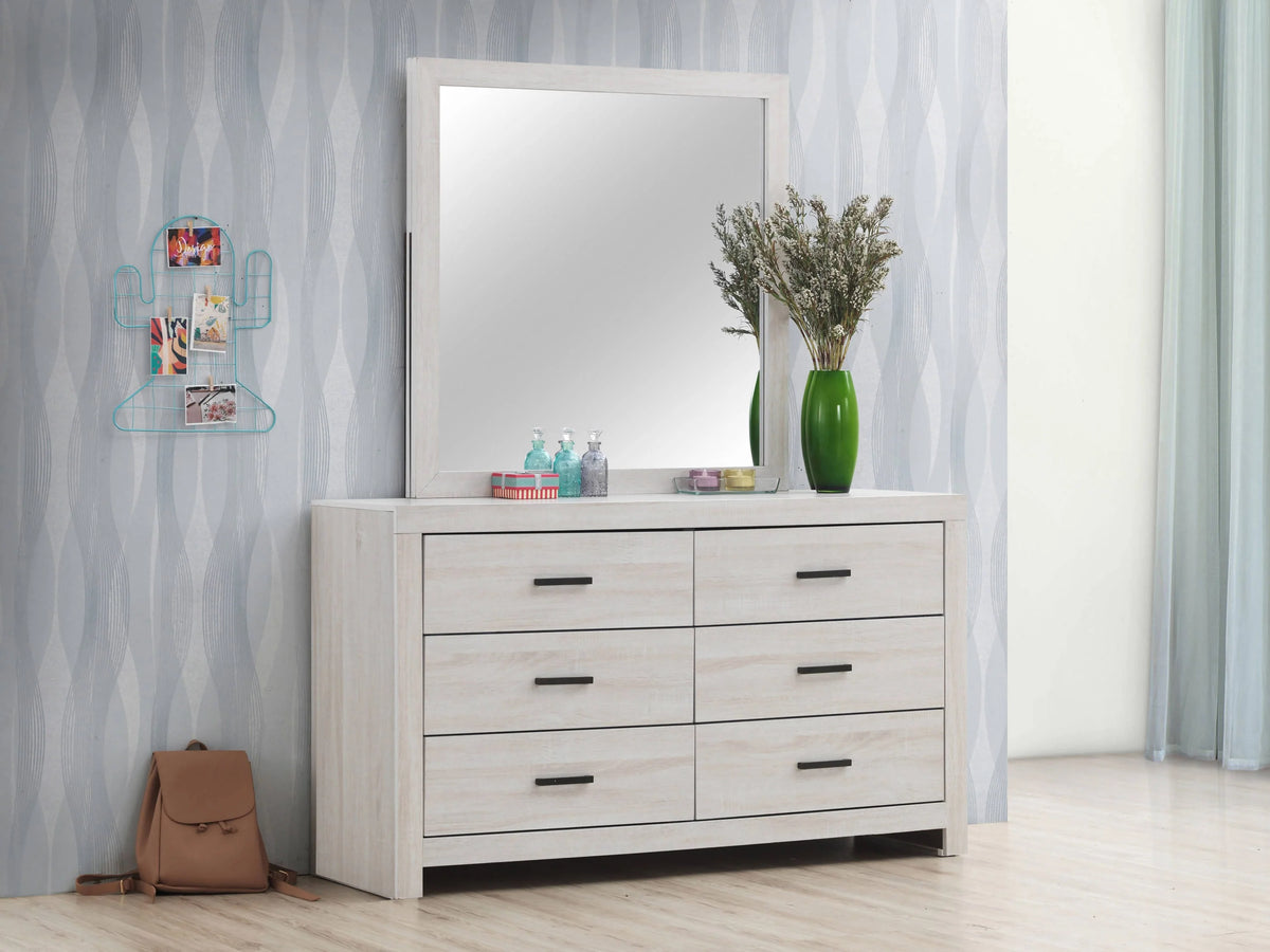 Marion 6-Drawer Dresser Coastal White - 207053 Pie's Variety Store