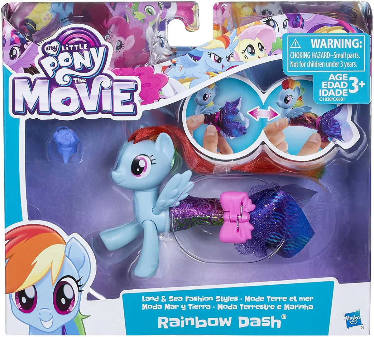 My Little Pony The Movie Land & Sea Fashion Styles Rainbow Dash - 630509532483 Pie's Variety Store