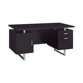 Glavan Rectangular Storage Office Desk Cappuccino - 801521 Pie's Variety Store