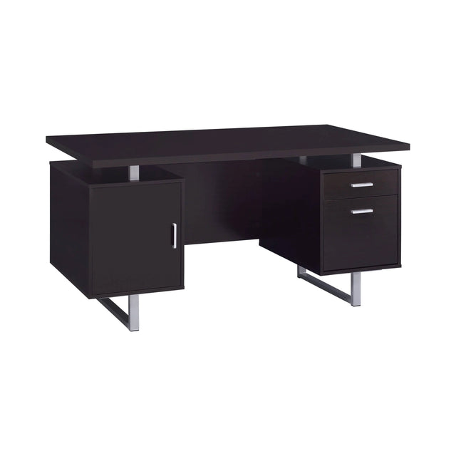 Glavan Rectangular Storage Office Desk Cappuccino - 801521 Pie's Variety Store