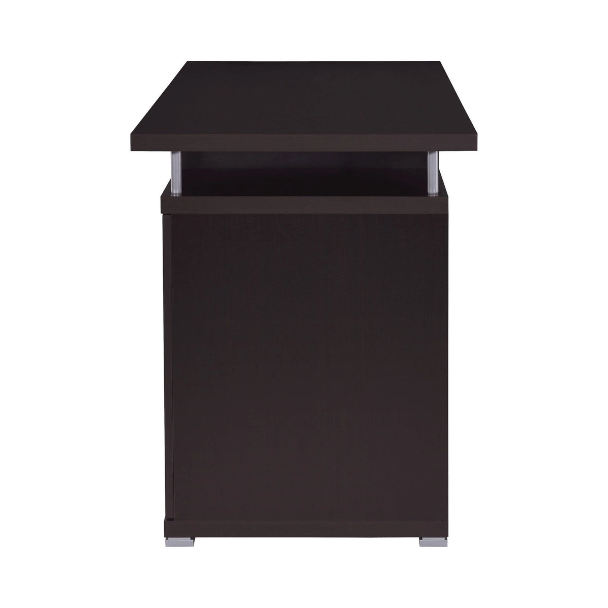 Tracy 2-Drawer Computer Desk Cappuccino - 800107 Pie's Variety Store